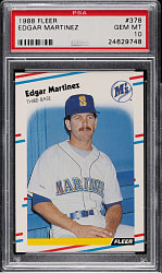 1988 Fleer #378 Edgar Martinez Rookie PSA GEM MINT 10