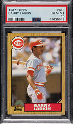 1987 Topps #648 Barry Larkin Rookie PSA GEM MINT 10