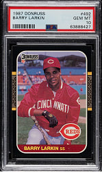 1987 Donruss #492 Barry Larkin Rookie PSA GEM MINT 10