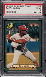 1987 Classic MLB Game #18 Barry Larkin Rookie PSA MINT 9