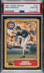 1987 Topps Traded #70T Greg Maddux Rookie PSA GEM MINT 10