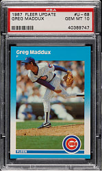 1987 Fleer Update #U-68 Greg Maddux Rookie PSA GEM MINT 10