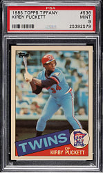 1985 Topps Tiffany #536 Kirby Puckett Rookie PSA MINT 9