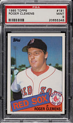 1985 Topps #181 Roger Clemens Rookie PSA MINT 9