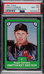 1984 TCMA Pawtucket Red Sox #22 Roger Clemens Pre-Rookie PSA NM-MT 8