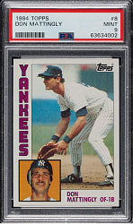 1984 Topps #8 Don Mattingly Rookie PSA MINT 9