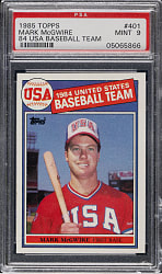 1985 Topps #401 Mark McGwire Rookie PSA MINT 9