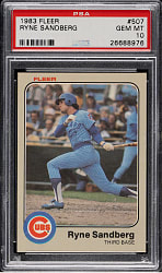 1983 Fleer #507 Ryne Sandberg Rookie PSA GEM MINT 10