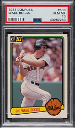 1983 Donruss #586 Wade Boggs Rookie PSA GEM MINT 10