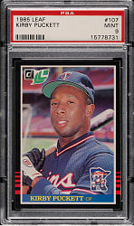 1985 Leaf #107 Kirby Puckett Rookie PSA MINT 9