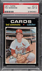 1971 Topps #117 Ted Simmons Rookie PSA NM-MT 8