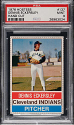 1976 Hostess #137 Dennis Eckersley Rookie PSA MINT 9