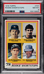 1978 Topps #707 Paul Molitor and Alan Trammell Rookie PSA NM-MT 8