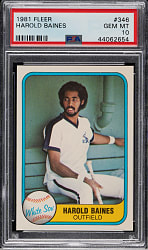 1981 Fleer #346 Harold Baines Rookie PSA GEM MINT 10