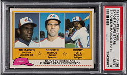 1981 O-Pee-Chee #136 Tim Raines Rookie PSA MINT 9