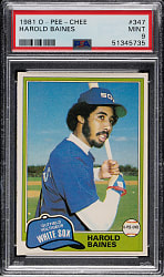 1981 O-Pee-Chee #347 Harold Baines Rookie PSA MINT 9