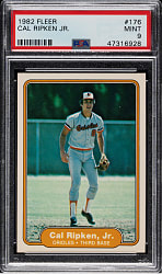 1982 Fleer #176 Cal Ripken Jr. Rookie PSA MINT 9