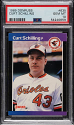 1989 Donruss #635 Curt Schilling Rookie PSA GEM MINT 10