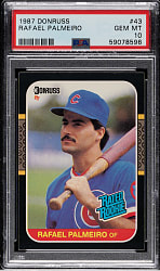 1987 Donruss #43 Rafael Palmeiro Rookie PSA GEM MINT 10