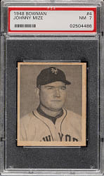 1948 Bowman #4 Johnny Mize Rookie PSA NM 7