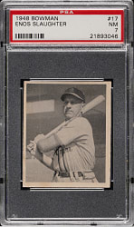 1948 Bowman #17 Enos Slaughter Rookie PSA NM 7