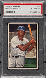 1952 Bowman #5 Orestes Minoso Rookie PSA EX-MT 6