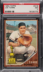 1962 Topps #218 Joe Torre Rookie PSA NM 7