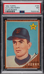 1962 Topps #199 Gaylord Perry Rookie PSA NM 7