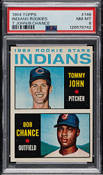 1964 Topps #146 Tommy John Rookie PSA NM-MT 8