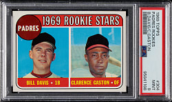 1969 Topps #304 San Diego Padres Rookies with Cito Gaston PSA MINT 9