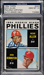 Signed 1964 Topps #243 Dick Allen Rookie PSA/DNA GEM MINT 10