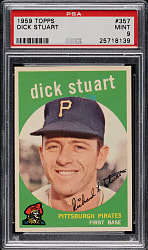 1959 Topps #357 Dick Stuart PSA MINT 9 - Highest Graded!