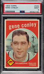 1959 Topps #492 Gene Conley PSA MINT 9