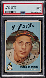 1959 Topps #7 Al Pilarcik PSA MINT 9