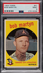 1959 Topps #41 Bob Martyn PSA MINT 9