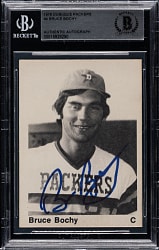 Signed 1976 Dubuque Packers #4 Bruce Bochy Pre-Rookie - Beckett