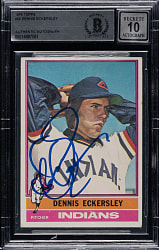 Signed 1976 Topps #98 Dennis Eckersley Rookie Beckett GEM MINT 10