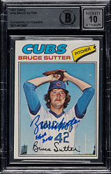 Signed 1977 Topps #144 Bruce Sutter Rookie Beckett GEM MINT 10