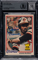 Signed 1978 O-Pee-Chee #154 Eddie Murray Rookie Beckett GEM MINT 10