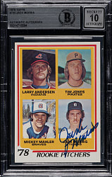 Signed 1978 Topps #703 Jack Morris Rookie Beckett GEM MINT 10