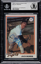 Signed 1978 Topps Burger King #8 Jack Morris Rookie Beckett GEM MINT 10