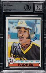 Signed 1979 Topps #116 Ozzie Smith Rookie Beckett GEM MINT 10