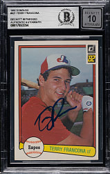 Signed 1982 Donruss #627 Terry Francona Rookie Beckett GEM MINT 10