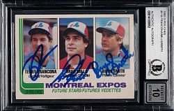 Signed 1982 O-Pee-Chee #118 Montreal Expos Rookies with Terry Francona Beckett GEM MINT 10 - Signed by All Three Players!