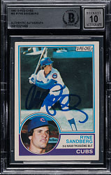 Signed 1983 O-Pee-Chee #83 Ryne Sandberg Rookie Beckett GEM MINT 10