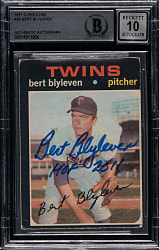 Signed 1971 O-Pee-Chee #26 Bert Blyleven Rookie Beckett GEM MINT 10