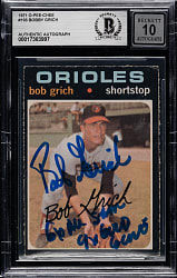 Signed 1971 O-Pee-Chee #193 Bobby Grich Rookie Beckett GEM MINT 10