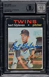 Signed 1971 Topps #26 Bert Blyleven Rookie Beckett GEM MINT 10