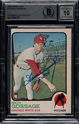 Signed 1973 O-Pee-Chee #174 Goose Gossage Rookie Beckett GEM MINT 10