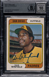 Signed 1974 O-Pee-Chee #456 Dave Winfield Rookie Beckett GEM MINT 10